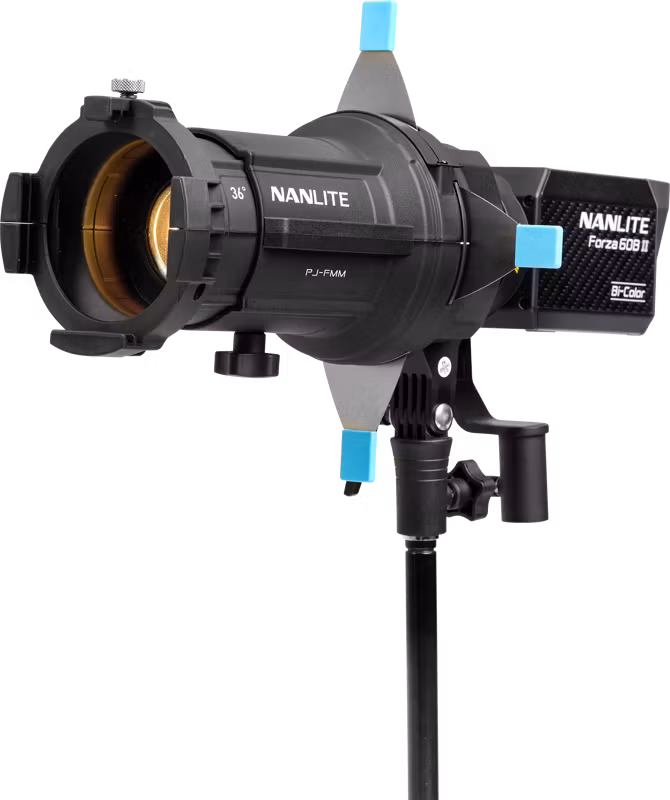 NANLITE Forza 60B II LED Bi-color Spot Light with 19°&36° Projection Attachment