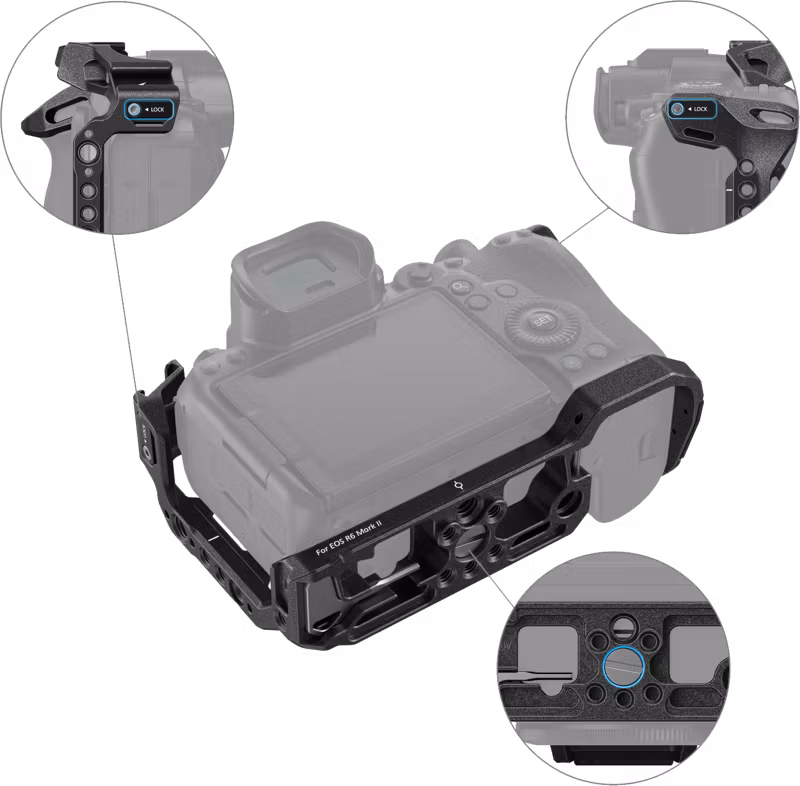 SmallRig 4161 Camera Cage Black Mamba for Canon EOS R6 MII