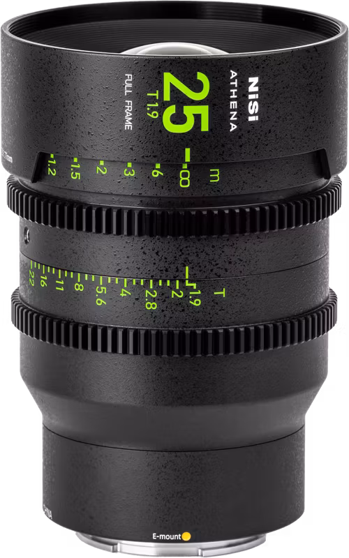 NiSi Cine Lens Athena Prime 25mm T1.9 E-Mount (Without Drop-in Filter)