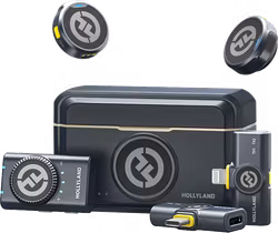 Hollyland Lark M2 Combo - Wireless Lavalier Microphone (Duo,ShineCharcoal)