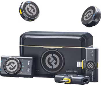 Hollyland Lark M2 Combo - Wireless Lavalier Microphone (Duo,ShineCharcoal)