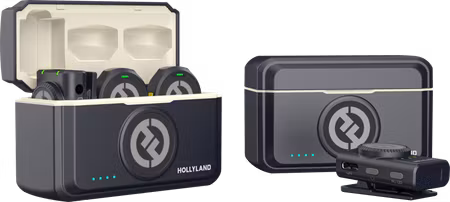 Hollyland Lark M2 Combo - Wireless Lavalier Microphone (Duo,ShineCharcoal)