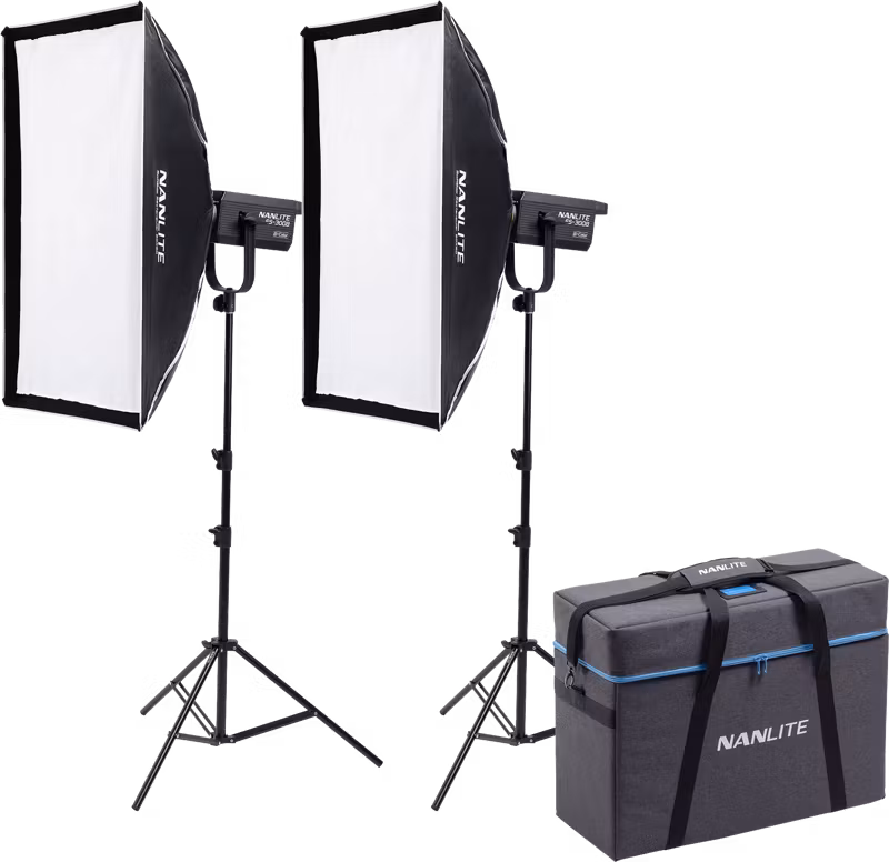 Nanlite FS-300B Bi-Colour 2 light kit with stand
