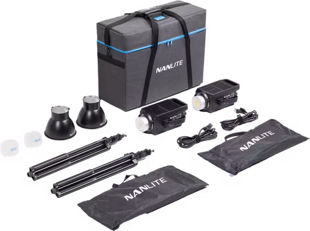 Nanlite FS-300B Bi-Colour 2 light kit with stand