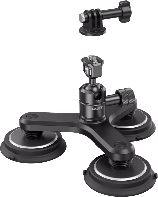 SmallRig 4468 Triple Magnetic Suction Cup Mounting Support Kit for Action Cameras