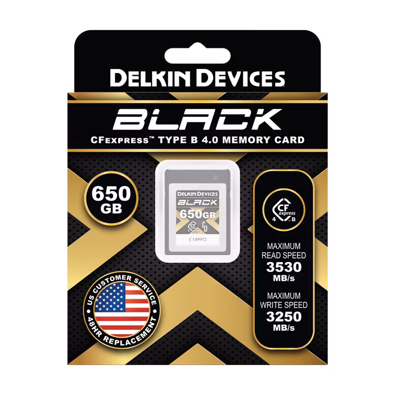 Delkin CFexpress 4.0 BLACK | Type B | R3530/W3250 650GB
