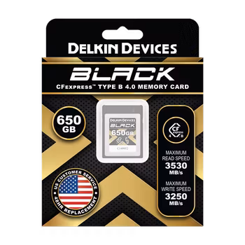 Delkin CFexpress 4.0 BLACK | Type B | R3530/W3250 650GB
