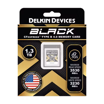 Delkin CFexpress 4.0 BLACK | Type B | R3530/W3250 1.3TB