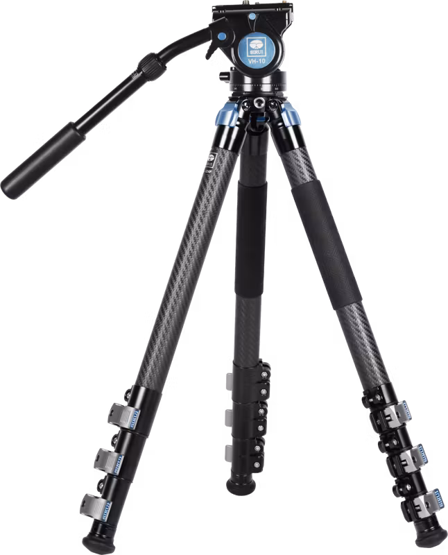 Sirui Carbon Fiber Tripod Kit with VideoHead L-324F + VH-10