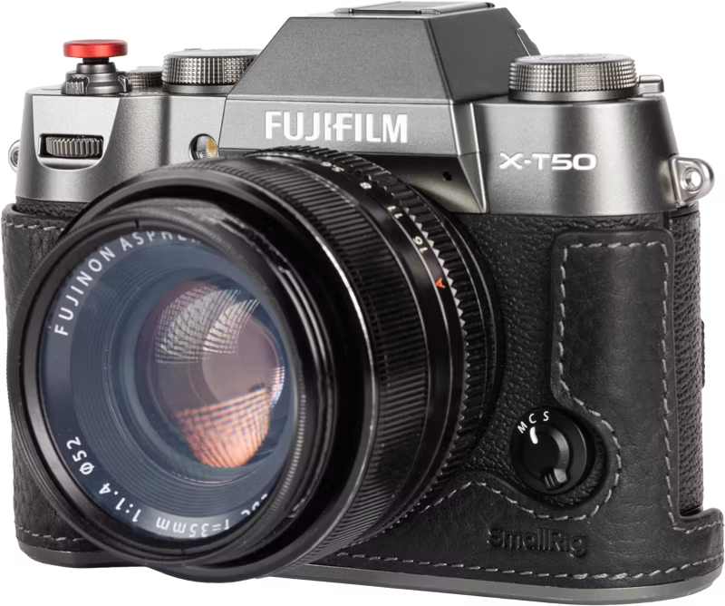 SmallRig 4709 Leather Half Case Kit for Fujifilm X-T50 Black