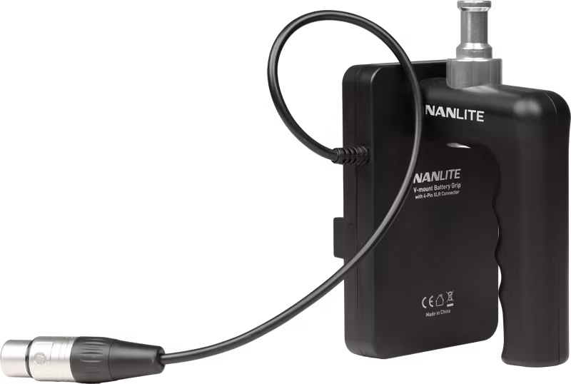 Nanlite V-Mount Battery Grip with 4-Pin XLR Connector