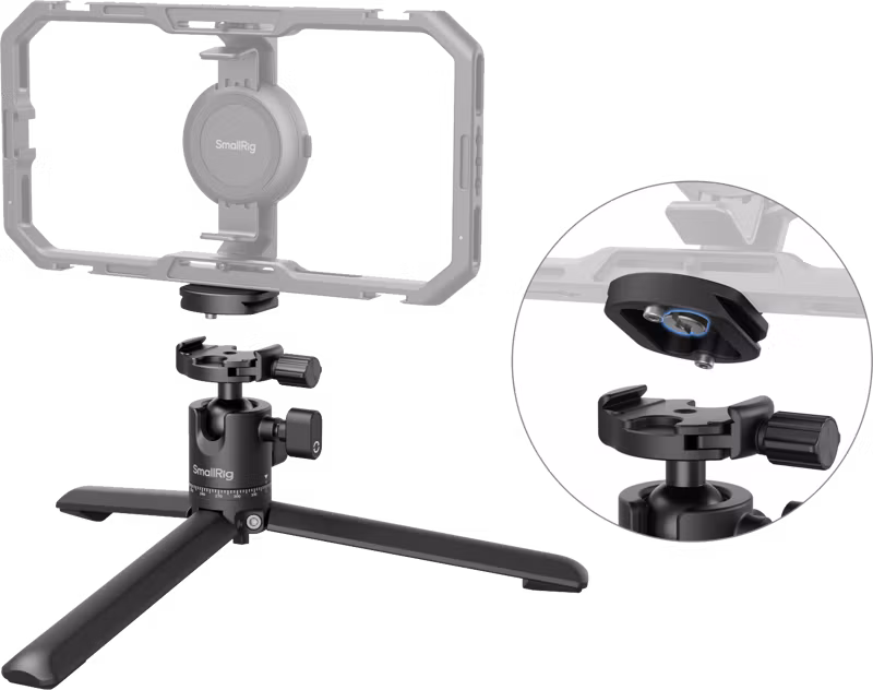 SmallRig 4630 Metal Tabletop Tripod with Arca-Swiss Quick Release Plate and Panoramic Ball Head