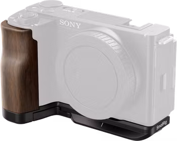SmallRig 4864 L-Shape Mount Plate with Wooden Handle for Sony ZV-E10 II