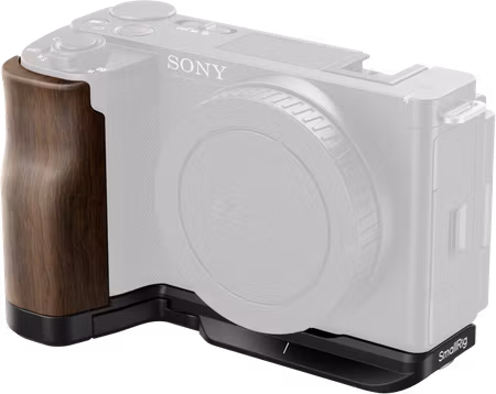SmallRig 4864 L-Shape Mount Plate with Wooden Handle for Sony ZV-E10 II
