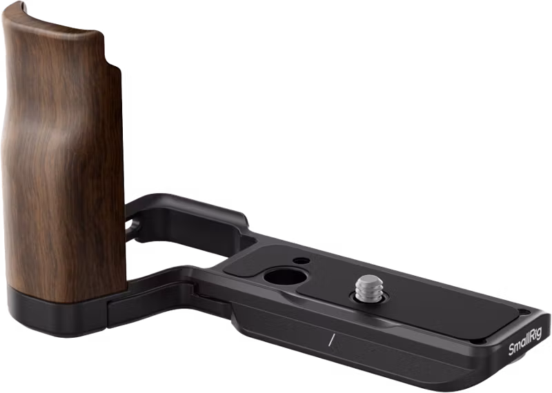 SmallRig 4864 L-Shape Mount Plate with Wooden Handle for Sony ZV-E10 II