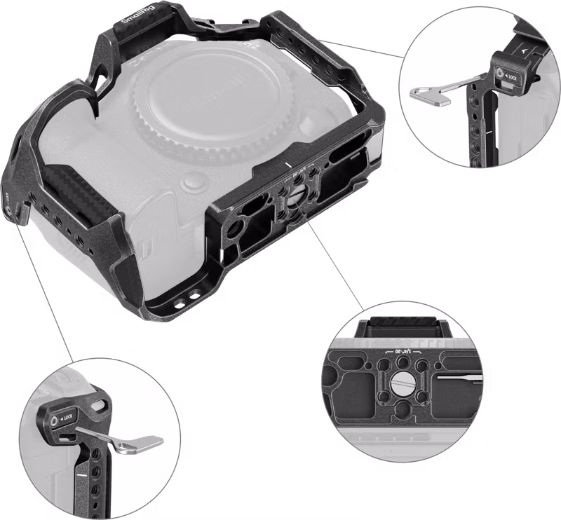 SmallRig 4975 Black Mamba Cage for Canon EOS R5 Mark II