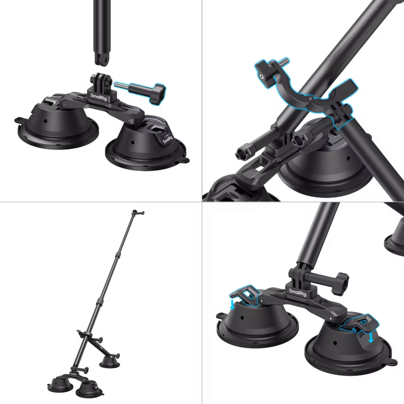 SmallRig 4380 Camera Suction Cup Car Mount Kit for Panoramic Shooting