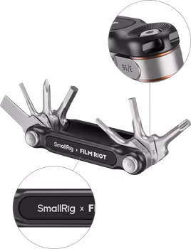 SmallRig 4811 x FILM RIOT 7-in-1 Folding Wrench Set with Multiple Angle Positioning Red
