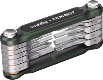 SmallRig 4814 x FILM RIOT 10-in-1 Folding Wrench Set with Multiple Angle Positioning Green