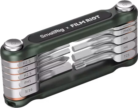 SmallRig 4814 x FILM RIOT 10-in-1 Folding Wrench Set with Multiple Angle Positioning Green