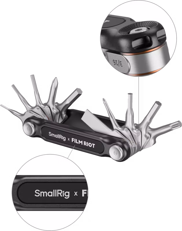 SmallRig 4814 x FILM RIOT 10-in-1 Folding Wrench Set with Multiple Angle Positioning Green