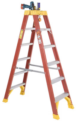 Kupo KFL-T6 Fiberglass ladder Double Sided  (180cm)