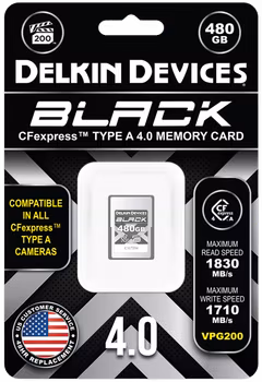 Delkin CFexpress 4.0 BLACK | Type A | VGP200, R1830/W1710 (Type A | 4.0) 480GB