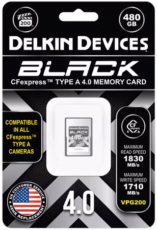Delkin CFexpress 4.0 BLACK | Type A | VGP200, R1830/W1710 (Type A | 4.0) 480GB