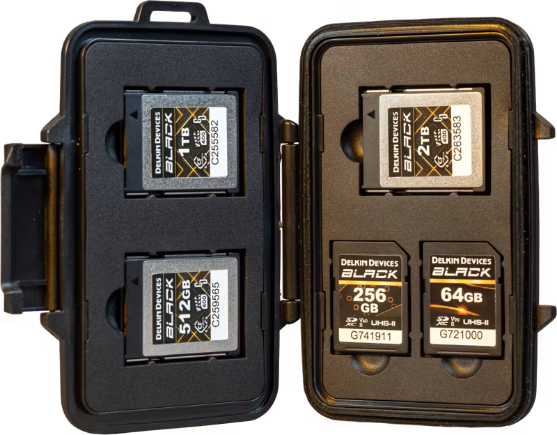 Delkin Weather Resistant Case for CFexpress Type B (Tote for 3xCFexpress Type B/2xSD & 2xmicroSD)