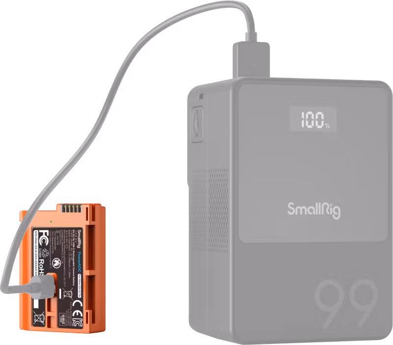 SmallRig 4966 EN-EL15c USB-C Rechargeable Camera Battery Orange