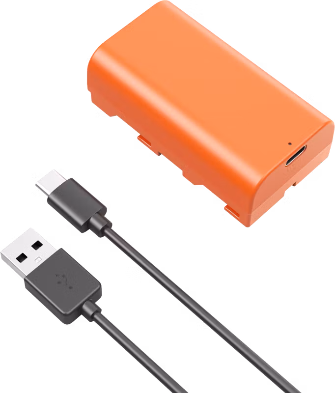 SmallRig 4971 NP-F550 USB-C Rechargeable Camera Battery Orange