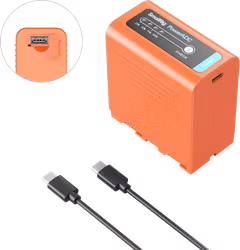SmallRig 4972 NP-F970 USB-C Rechargeable Camera Battery Orange