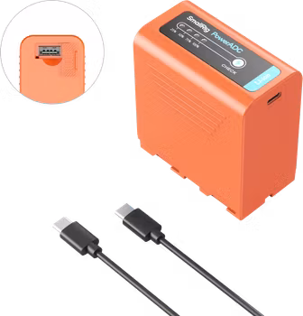 SmallRig 4972 NP-F970 USB-C Rechargeable Camera Battery Orange