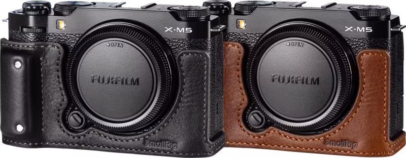 SmallRig 4880 Camera Leather Half Case Kit for FUJIFILM X-M5 Brown