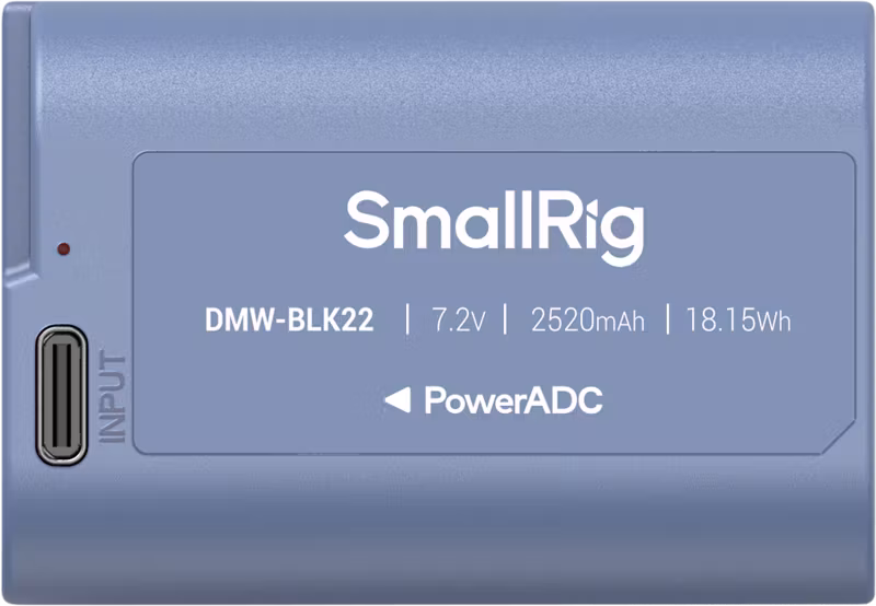 SmallRig 4906 Camera Battery USB-C Rechargeable DMW-BLK22