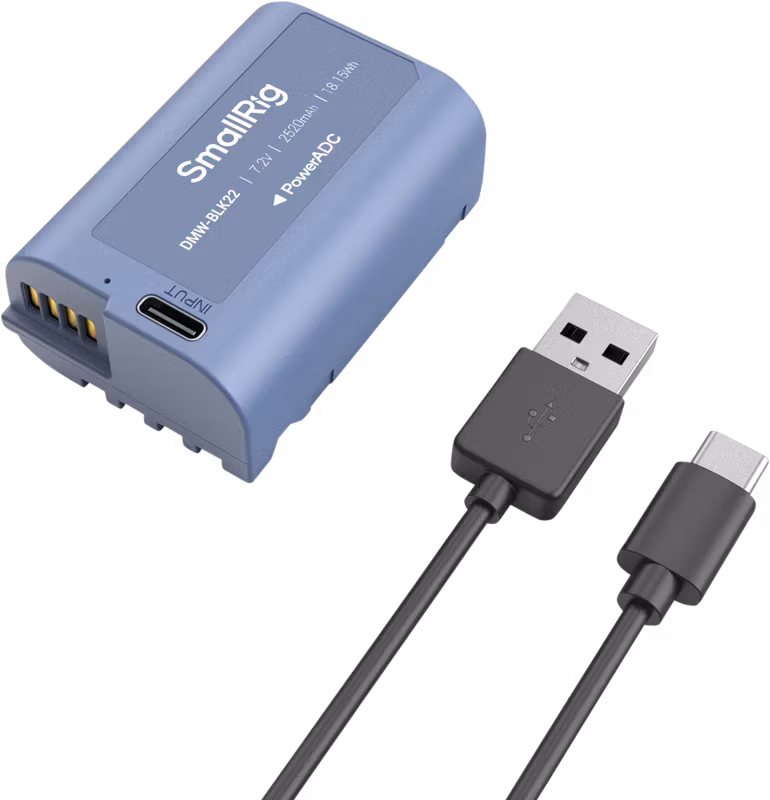 SmallRig 4906 Camera Battery USB-C Rechargeable DMW-BLK22