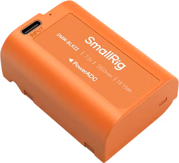 SmallRig 4979 Camera Battery USB-C Rechargeable DMW-BLK22 Orange
