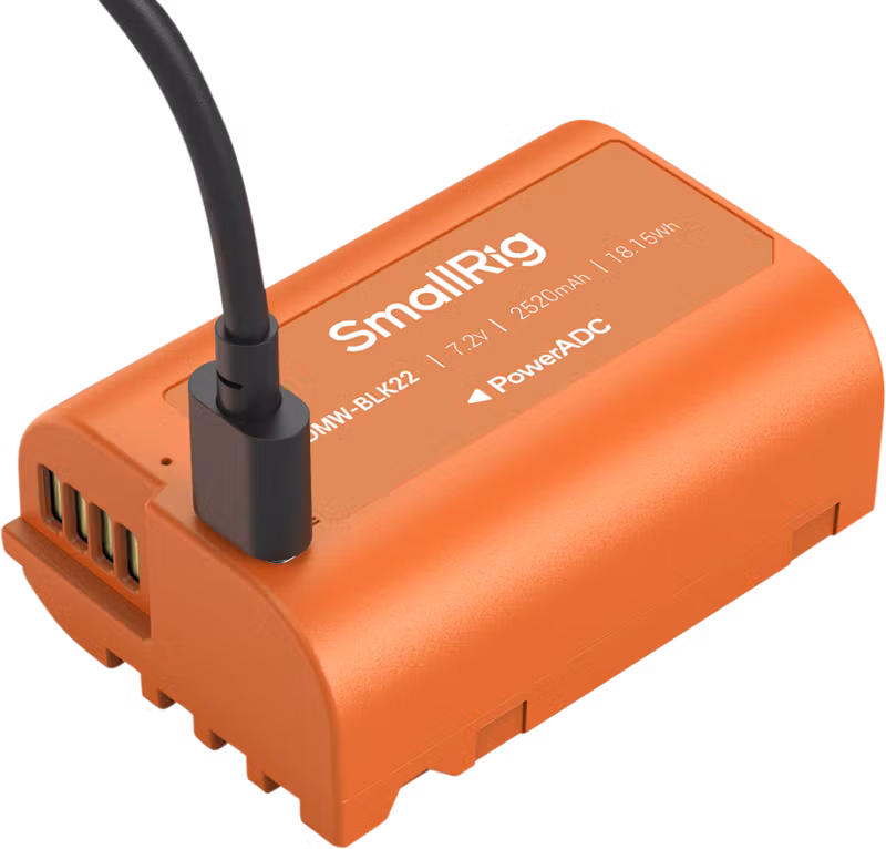 SmallRig 4979 Camera Battery USB-C Rechargeable DMW-BLK22 Orange