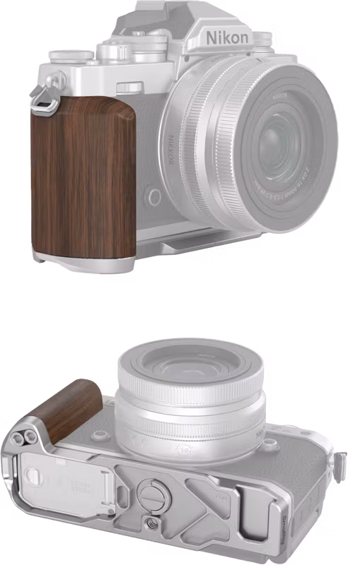 SmallRig 4803 Wooden L-Shape Grip for Nikon Z fc Silver