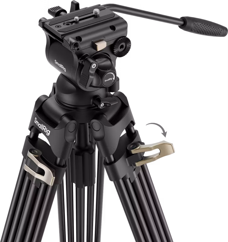 SmallRig 4686 Heavy-Duty Fluid Head Video Tripod Kit AD-01S