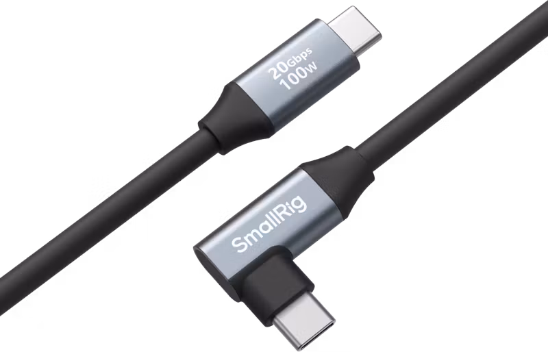 SmallRig 4790 USB-C (Straight) to USB-C (Angled) Data Cable 35cm