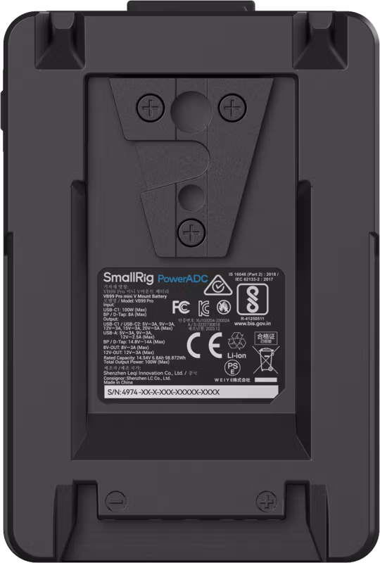 SmallRig 4974 VB99 Pro mini V Mount Battery Green