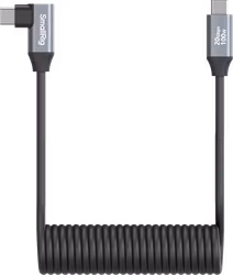SmallRig 4792 USB-C Straight to USB-C Angled Coiled Data Cable