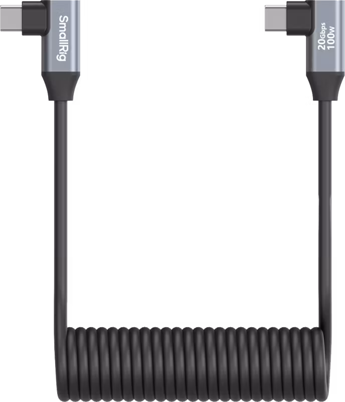 SmallRig 4793 USB-C Angled to USB-C Angled Coiled Data Cable