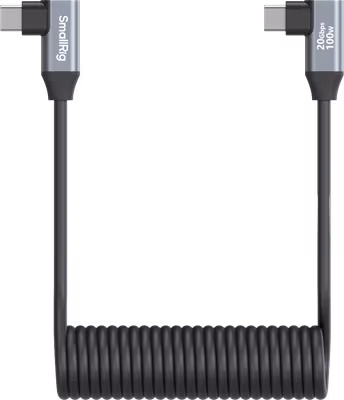 SmallRig 4793 USB-C Angled to USB-C Angled Coiled Data Cable