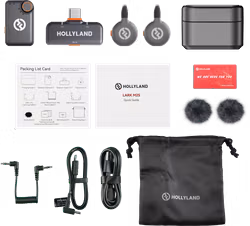 Hollyland LARK M2S Combo Wireless Lavalier Microphone Combo (Space Gray)