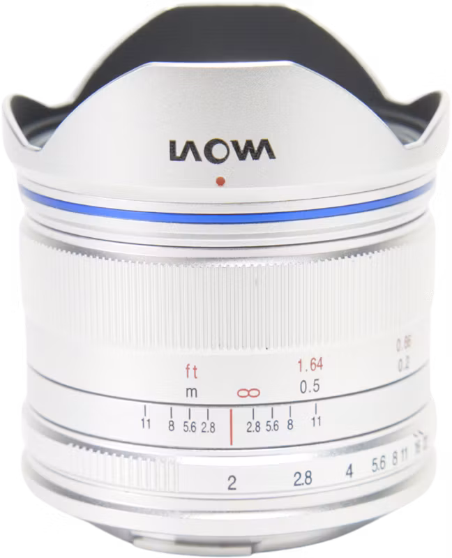 Laowa 7.5mm f/2  (Standard) Lens - MFT / Silver