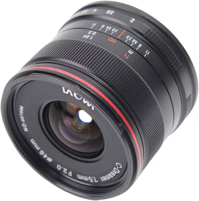 Laowa 7.5mm f/2 (Lightweight) Lens - MFT / Black