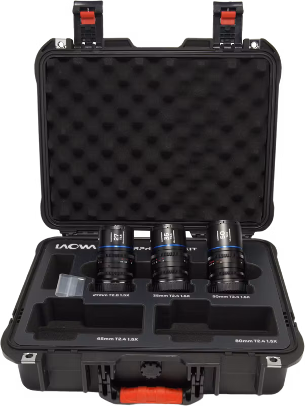 Laowa Nanomorph S35 Prime 3-Lens Bundle  (27mm, 35mm, 50mm) (Blue) - Sony E