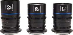 Laowa Nanomorph S35 Prime 3-Lens Bundle  (27mm, 35mm, 50mm) (Blue) - Canon RF
